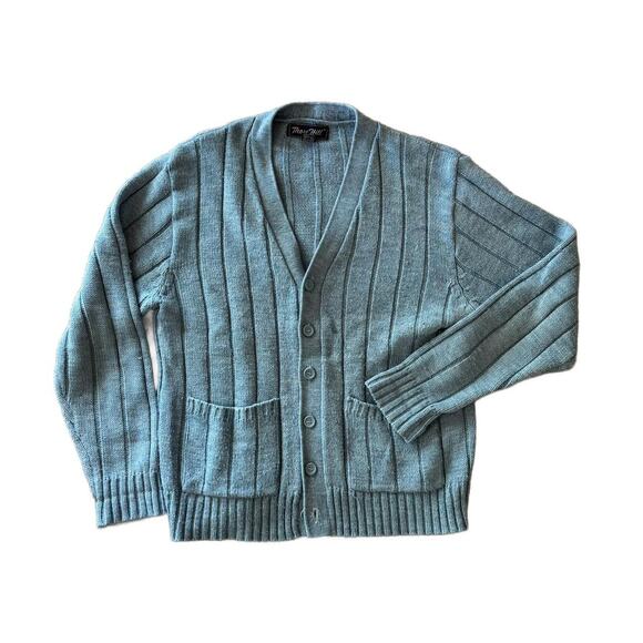 Men's M Troy Hill Vintage Cardigan Grandpa Sweater - Picture 2 of 3